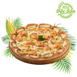 Hình ảnh Pizza 4 Cheese Dừa Non Tôm Nõn & Mật Hoa Dừa