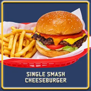Hình ảnh Single smash cheeseburger - fries