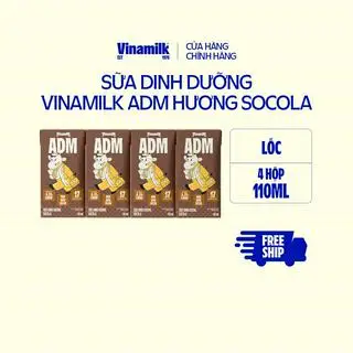 Hình ảnh Sữa dinh dưỡng Vinamilk ADM Socola - Lốc 4 hộp x 110ml_04CC33_LOC