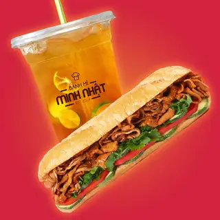Hình ảnh 1 bánh mì size M và 1 trà tắc 1L