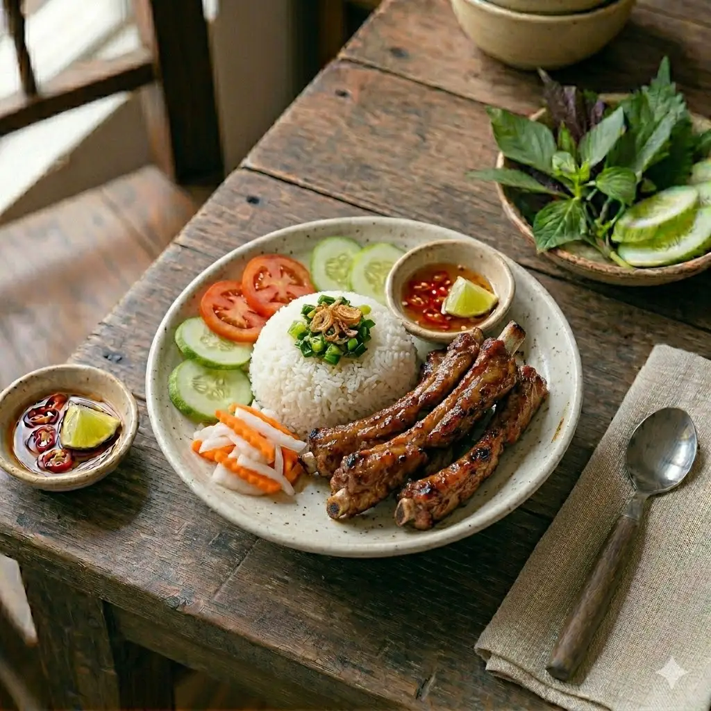 Cơm sườn cọng - 100.000 ₫ tại Cơm Tấm Anh 2 Sài Gòn - Trịnh Văn Cấn