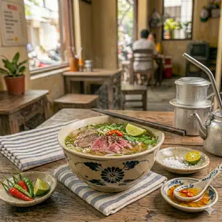 Phở tái - nạm - sụn - 65.000 ₫ tại Phở Bò Cô Bảy - Hẻm C19