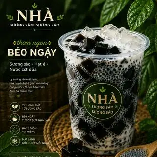 Hình ảnh Sương sáo hạt é nước cốt dừa