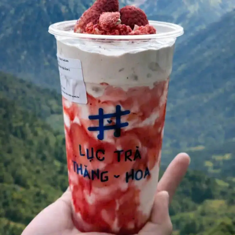Sữa Kem Dâu Sấy Trên Núi - 34.000 ₫ tại Trà Sữa Lục Trà Thăng Hoa - Phan Văn Hớn