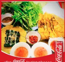 Bánh Xèo Thập Cẩm (3 cái) + Bò Nướng Mỡ Chài (5 Viên) +  1 Coca 300ml - 229.000 ₫ tại Bánh Xèo Giòn Giòn - Bò Nướng Lá Lốt Mỡ Chài - Vĩnh Viễn