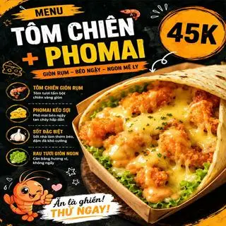 Tôm chiên - phô mai - 45.000 ₫ tại Tacos Tiểu Hí - Huỳnh Tấn Phát