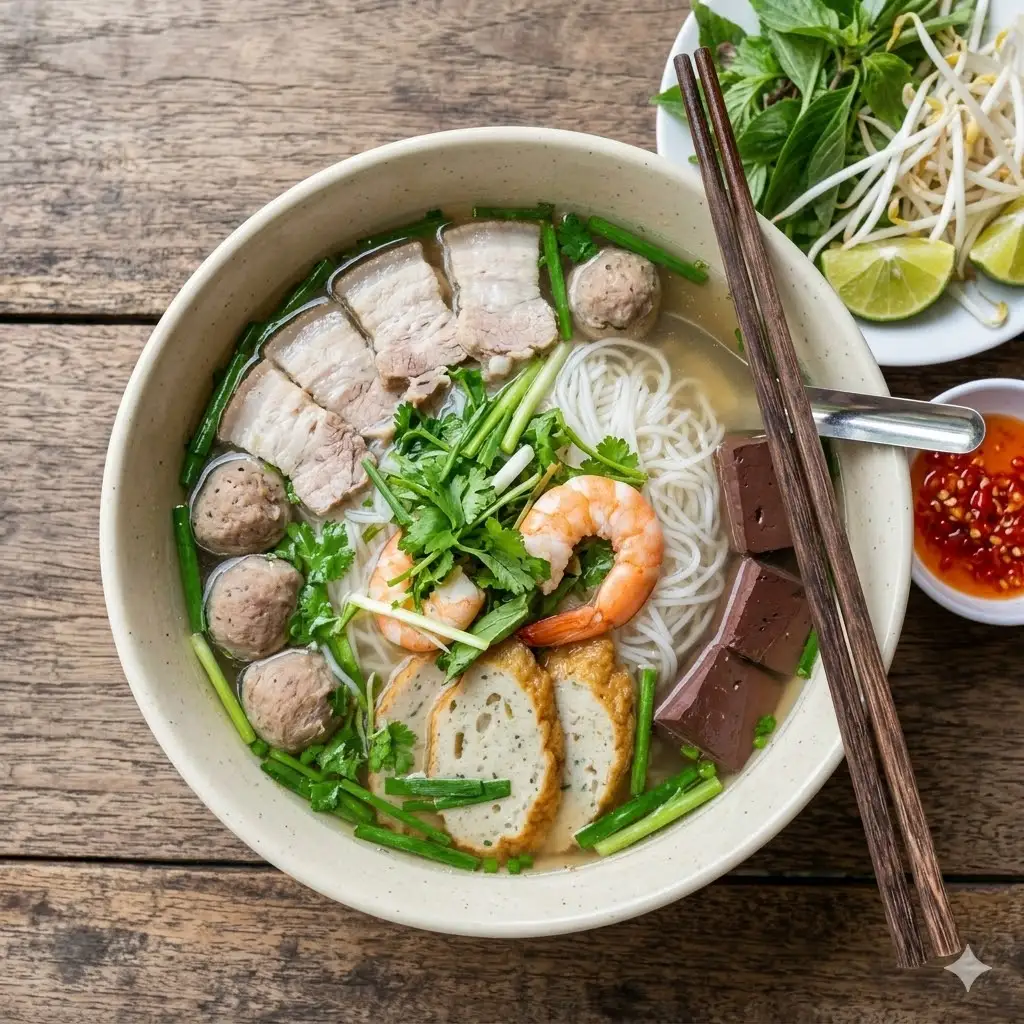 Bún thập cẩm - 63.000 ₫ tại Cô Mén - Bún Thịt Xào Chả Giò, Gỏi Cuốn & Chân Gà - Chung Cư Ấn Quang
