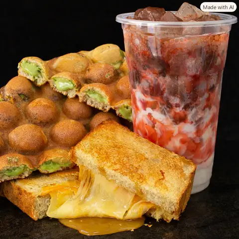 Hình ảnh Ăn Bánh Uống Trà - Bánh Ngọt - Trà Sữa - Ăn Vặt 