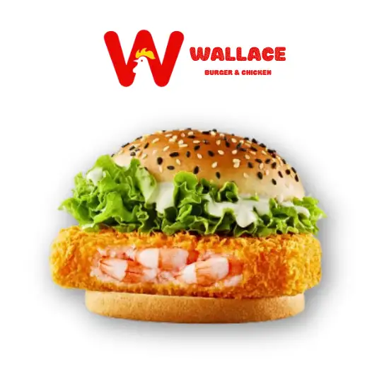 Hamburger tôm sốt bắp - 52.000 ₫ tại Wallace - Burger & Chicken - Vạn Kiếp