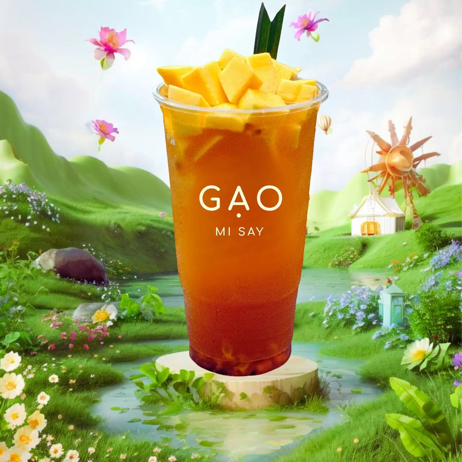 Hình ảnh Ô LONG XOÀI CHANH LEO 1 LÍT