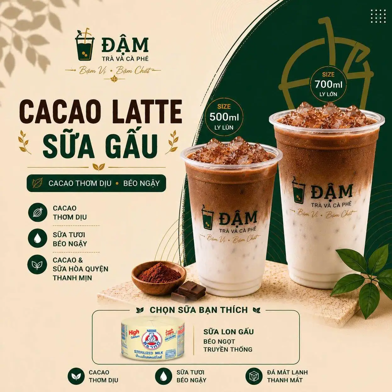 Hình ảnh CACAO LATTE SỮA GẤU (L)