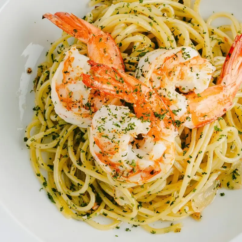 Hình ảnh ⭐️ Mì Ý Tôm Tỏi Ô Liu (Prawn Aglio Spaghetti)