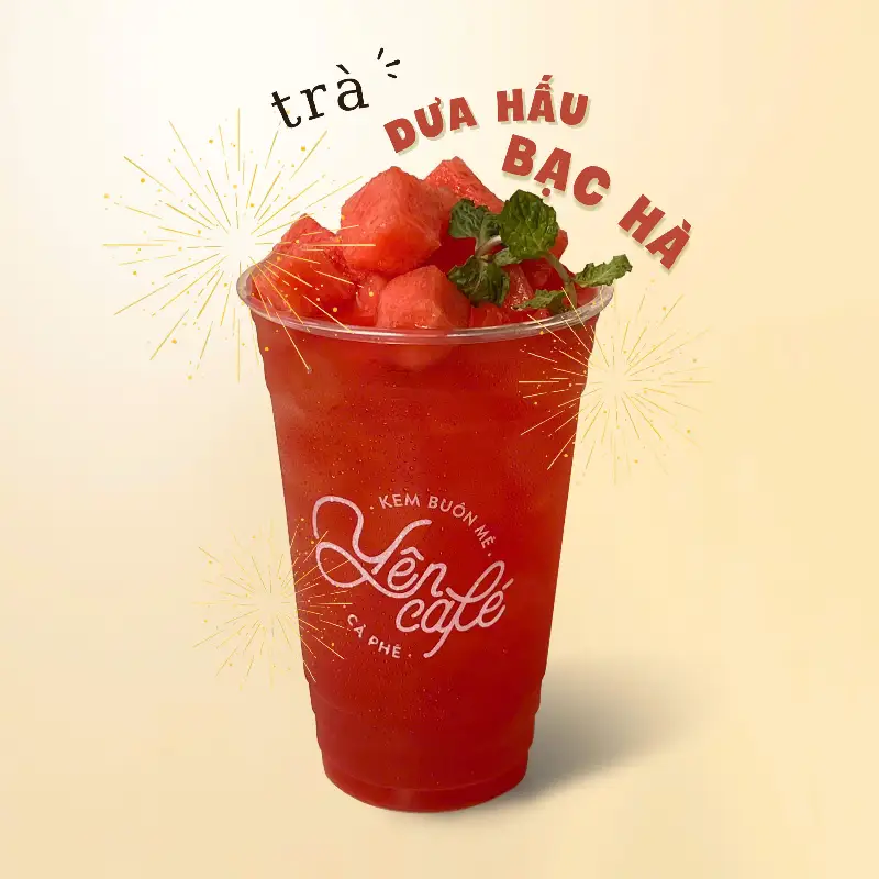Hình ảnh Trà Dưa Hấu Bạc Hà
