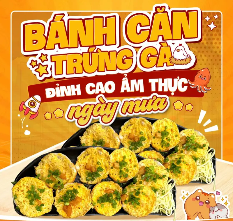 Bánh căn trứng gà - 45.000 ₫ tại Phan Rang Quán - Bánh Căn, Bánh Xèo & Nem Cuốn - Đường D5