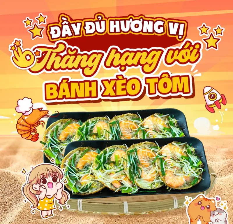 Bánh xèo tôm - 65.000 ₫ tại Phan Rang Quán - Bánh Căn, Bánh Xèo & Nem Cuốn - Đường D5