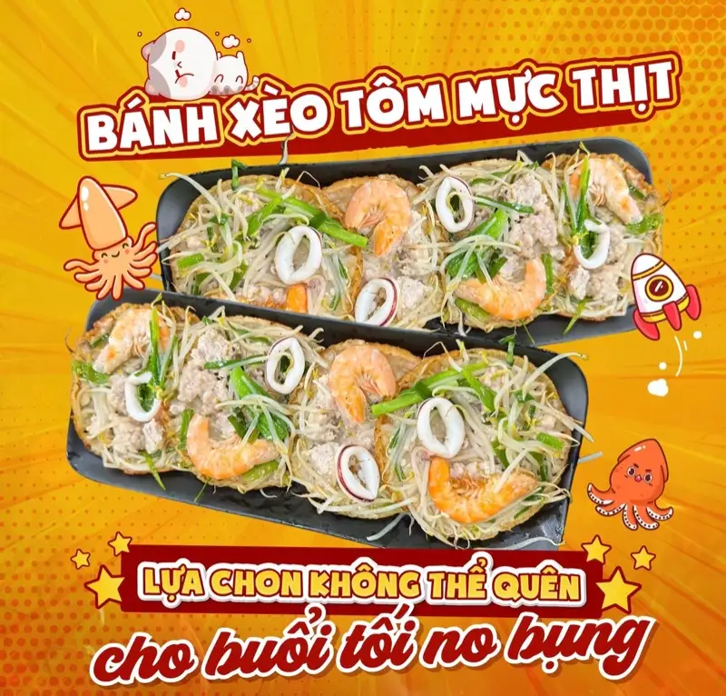 Bánh xèo tôm mực thịt (Cẩm) - 74.000 ₫ tại Phan Rang Quán - Bánh Căn, Bánh Xèo & Nem Cuốn - Đường D5