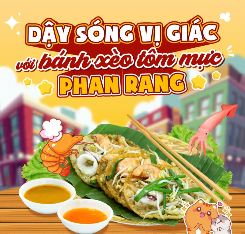 Bánh xèo tôm mực - 69.000 ₫ tại Phan Rang Quán - Bánh Căn, Bánh Xèo & Nem Cuốn - Đường D5