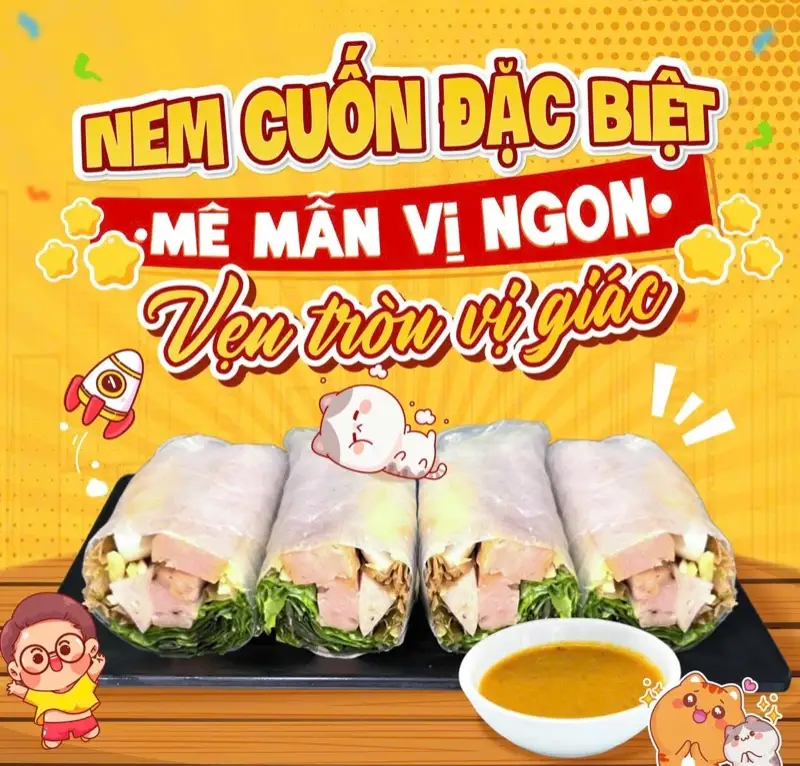 Hai nem cuốn đặc biệt - 54.000 ₫ tại Phan Rang Quán - Bánh Căn, Bánh Xèo & Nem Cuốn - Đường D5
