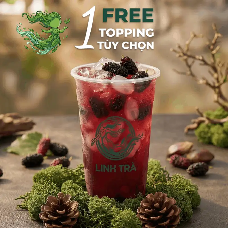 Trà Dâu Tằm Hạt Đác (Size L) - FREE 1 Topping tùy chọn - 38.000 ₫ tại Linh Trà - Trần Khánh Dư