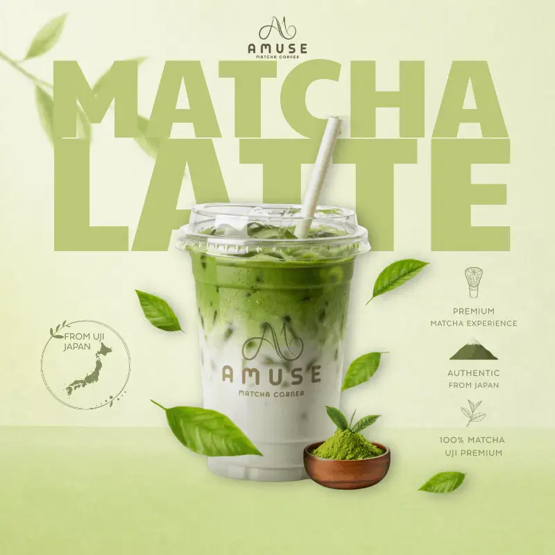 MATCHA LATTE - 72.000 ₫ tại AMUSE MATCHA CORNER - Ngô Tất Tố