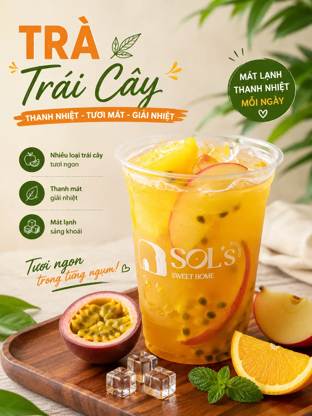 Hình ảnh TRÀ TRÁI CÂY THANH NHIỆT SOL'S - SOL’S FRUIT TEA