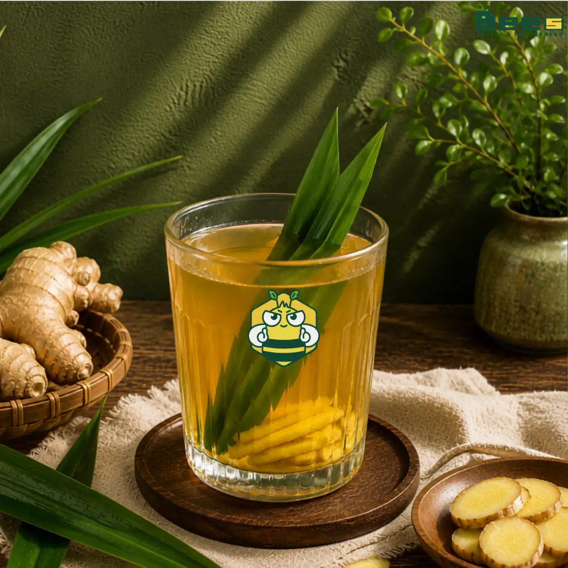 TRÀ GỪNG LÁ DỨA - 40.000 ₫ tại BEES COFFEE - Trần Hưng Đạo