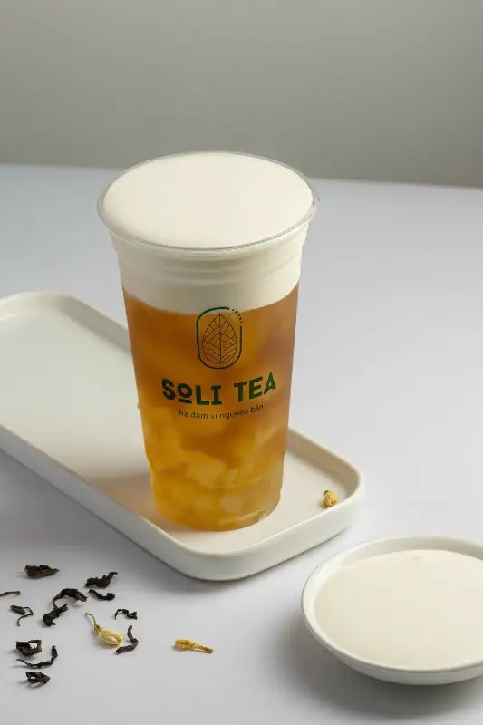 TRÀ XOÀI MACHIATO - 40.000 ₫ tại Tiệm Trà Soli- Trà Sữa Đậm Vị & Trà Trái Cây - Nguyễn Văn Cừ