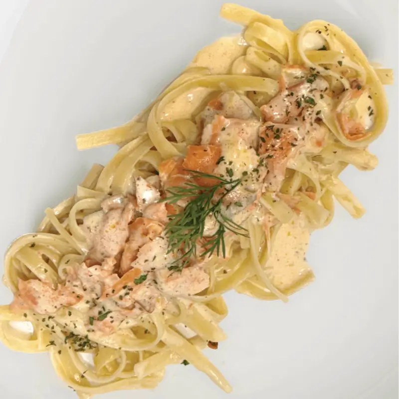 Hình ảnh Mì Ý Cá Hồi Sốt Kem (Salmon Fettuccine)