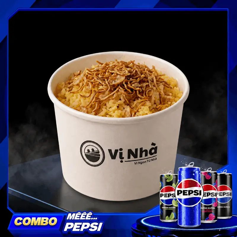 Hình ảnh XÔI XÉO MỠ HÀNH + PEPSI