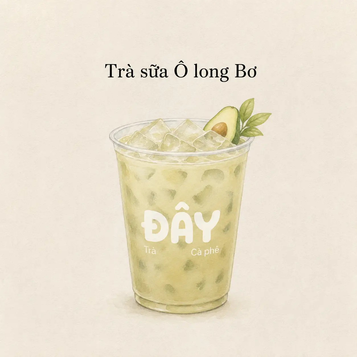 Hình ảnh Trà sữa Ô long Bơ (M)