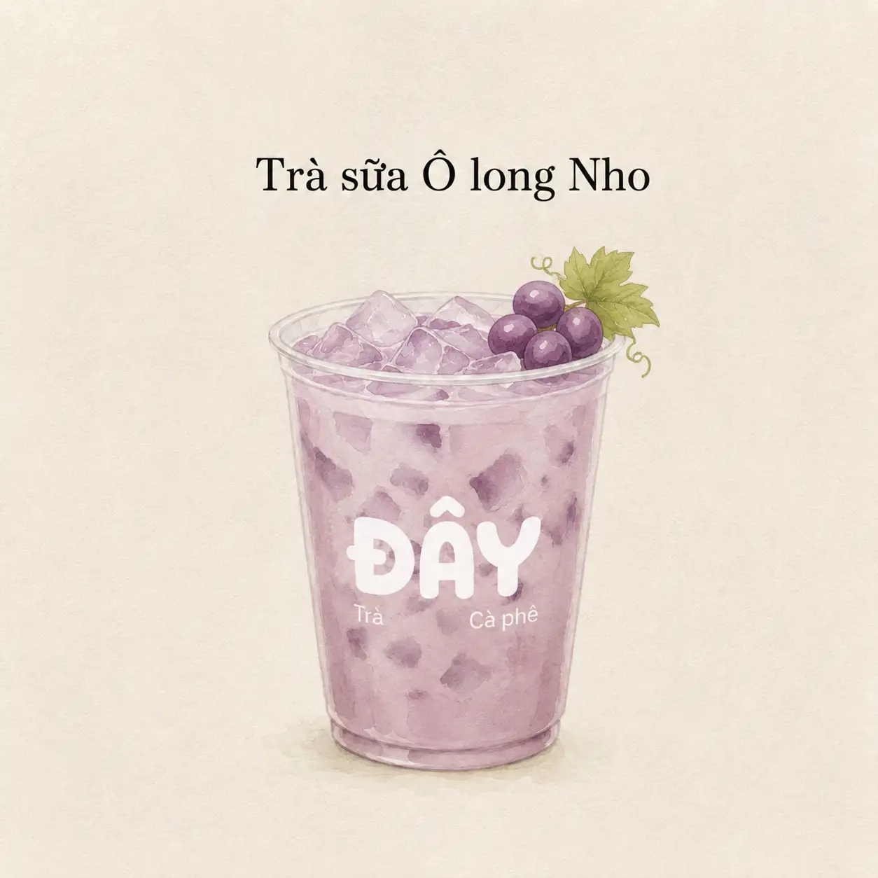 Hình ảnh Trà sữa Ô long Nho (M)