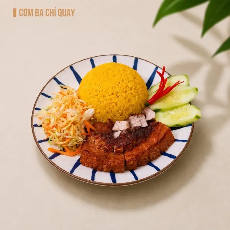 Hình ảnh Cơm Đảo Ba Chỉ Quay