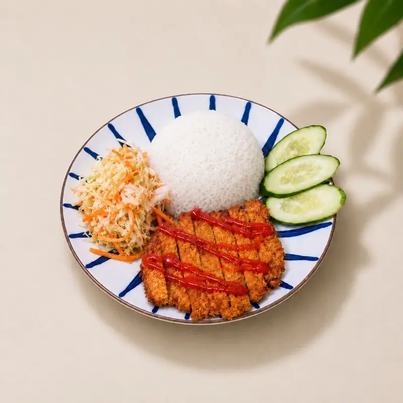 Hình ảnh Cơm Nạc Thăn Chiên Xù - Cơm Trắng