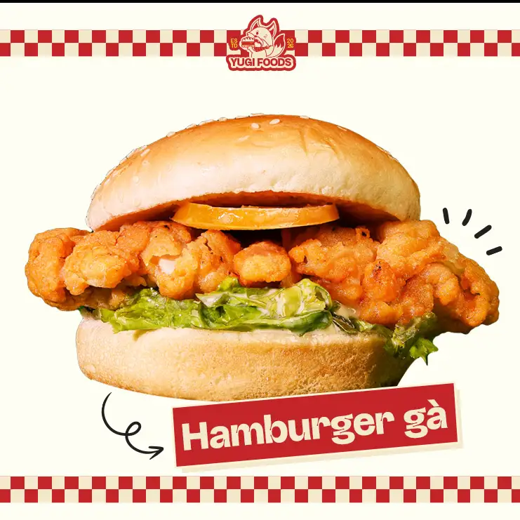 Hình ảnh Hamburger gà