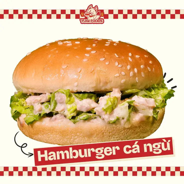Hình ảnh Hamburger cá ngừ