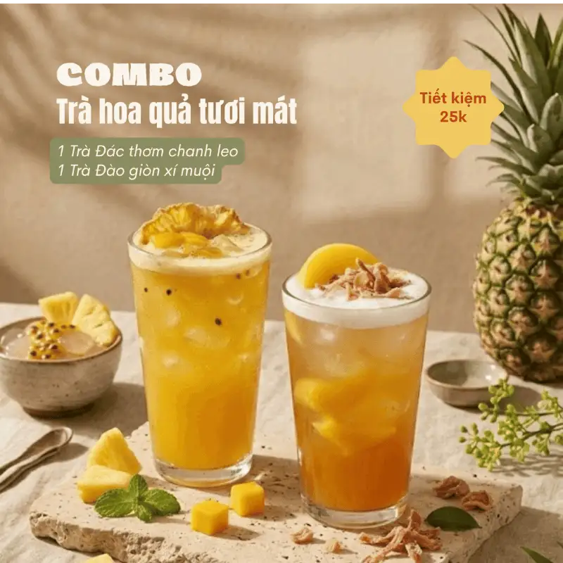 Hình ảnh Combo "Trà hoa quả tươi mát"