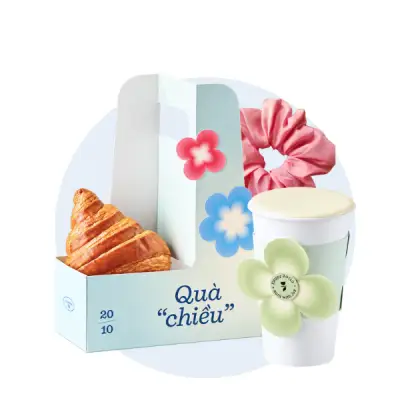 Hình ảnh Set Quà Chiều Kenya Phô Mai - Bánh Croissant