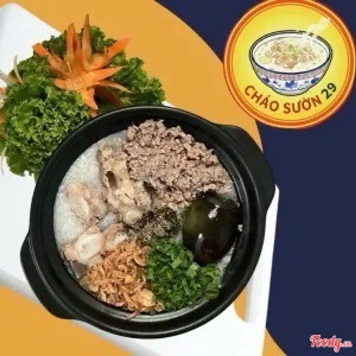 Cháo Thịt Bằm+Sườn+Bắc Thảo - 45.000 ₫ tại Cháo Sườn K - Trần Văn Đang