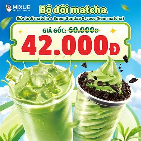 Hình ảnh (Lạnh) Bộ Đôi Matcha