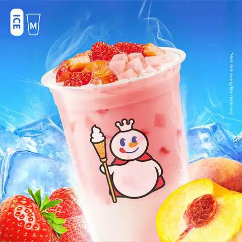Hình ảnh (Lạnh) Sữa Thạch Đào Dâu (MT)