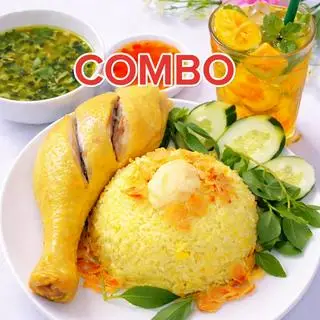 Hình ảnh Combo cơm đùi chặt sốt bơ - trà tắc