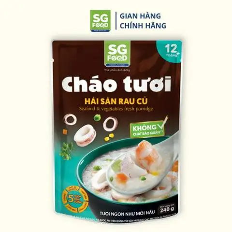 Hình ảnh Cháo Tươi Hải Sản Rau Củ Saigon Food 240g