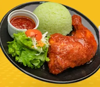 Hình ảnh cơm đùi lớn 1/4 chiên nước mắm