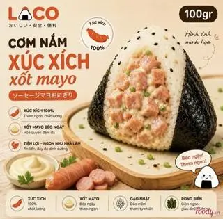 Hình ảnh LACO Cơm nắm xúc xích xốt mayo 100gr (cái)