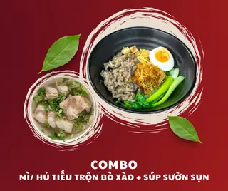 Hình ảnh COMBO TRỘN BÒ XÀO + SÚP SƯỜN SỤN