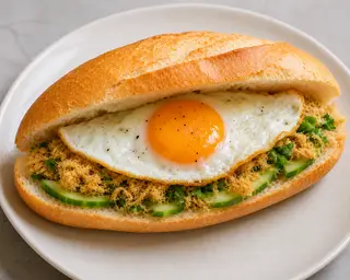 Hình ảnh BÁNH MÌ ỐP LA - CHÀ BÔNG