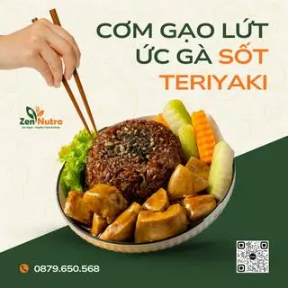 Hình ảnh Cơm gạo lứt - ức gà sốt teriyaki