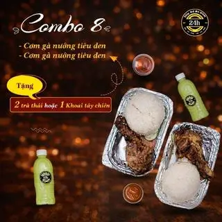 Hình ảnh Combo 8 - 2 cơm trắng đùi nướng tiêu đen