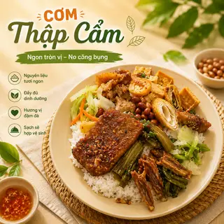 Hình ảnh Cơm thập cẩm + heo quay