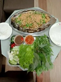 Hình ảnh cá tai tượng chiên xù rau rừng 1.3kg 